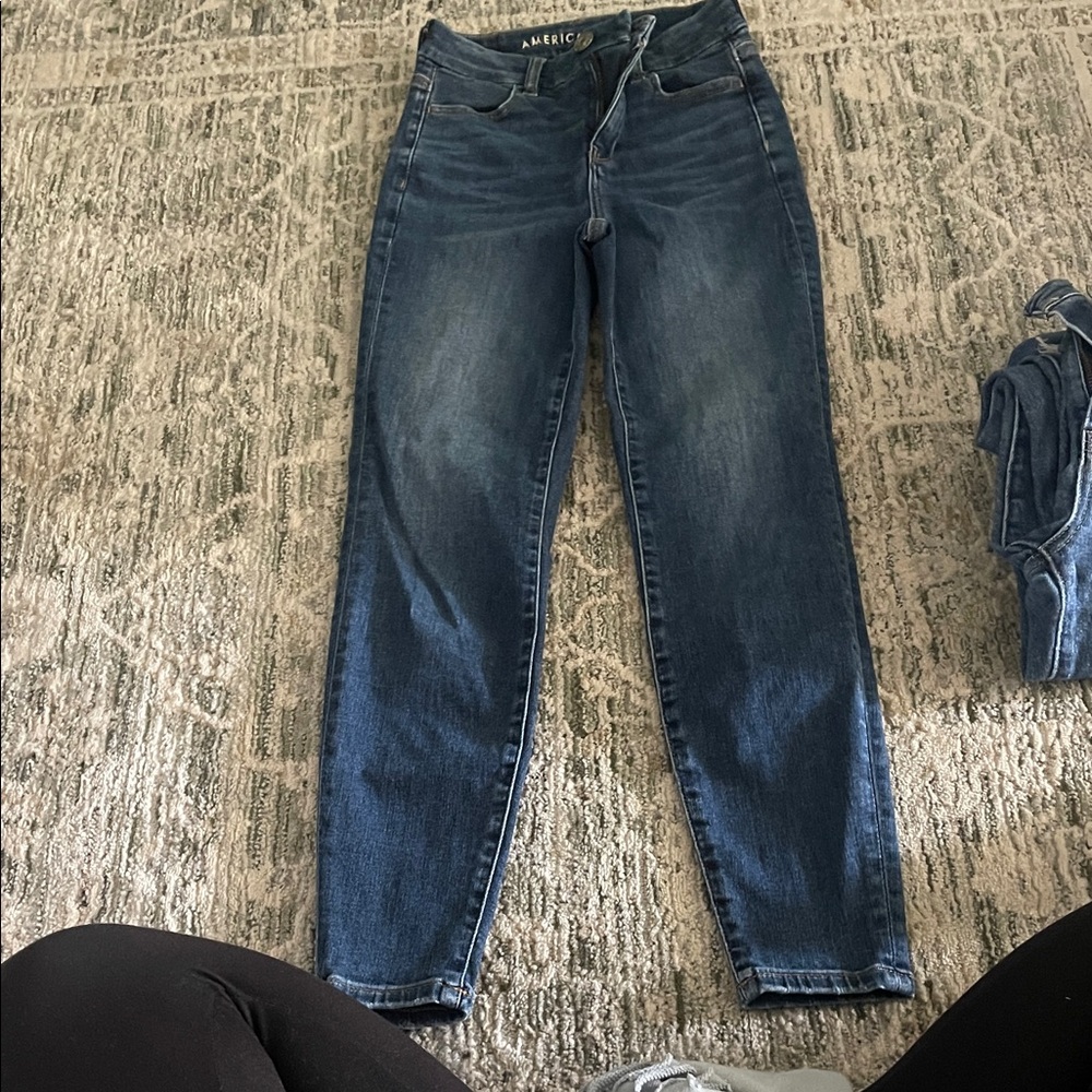 American Eagle Outfitters Women's Dark Blue Skinny Jeans